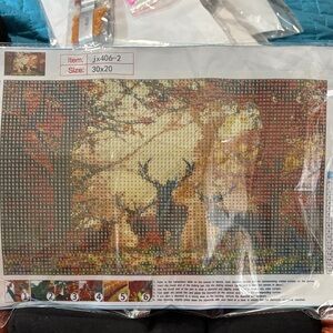 41-8.  Autumn Forest Deer Diamond Painting Kit
